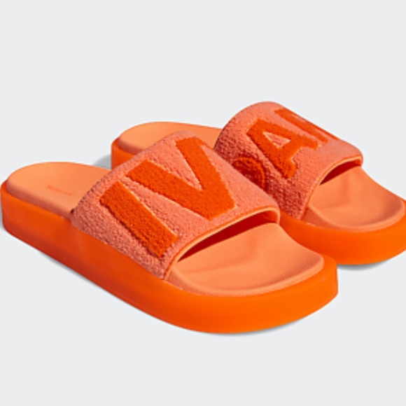Brand New Unisex IVY PARK Platform Slides In Solar Orange - Picture 4 of 7